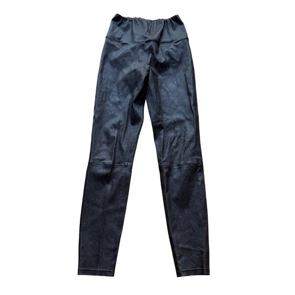 AllSaints Size 6 Bitter Brown Cora Leather Stretch Skinny Fit Ankle Leggings - Picture 2 of 16